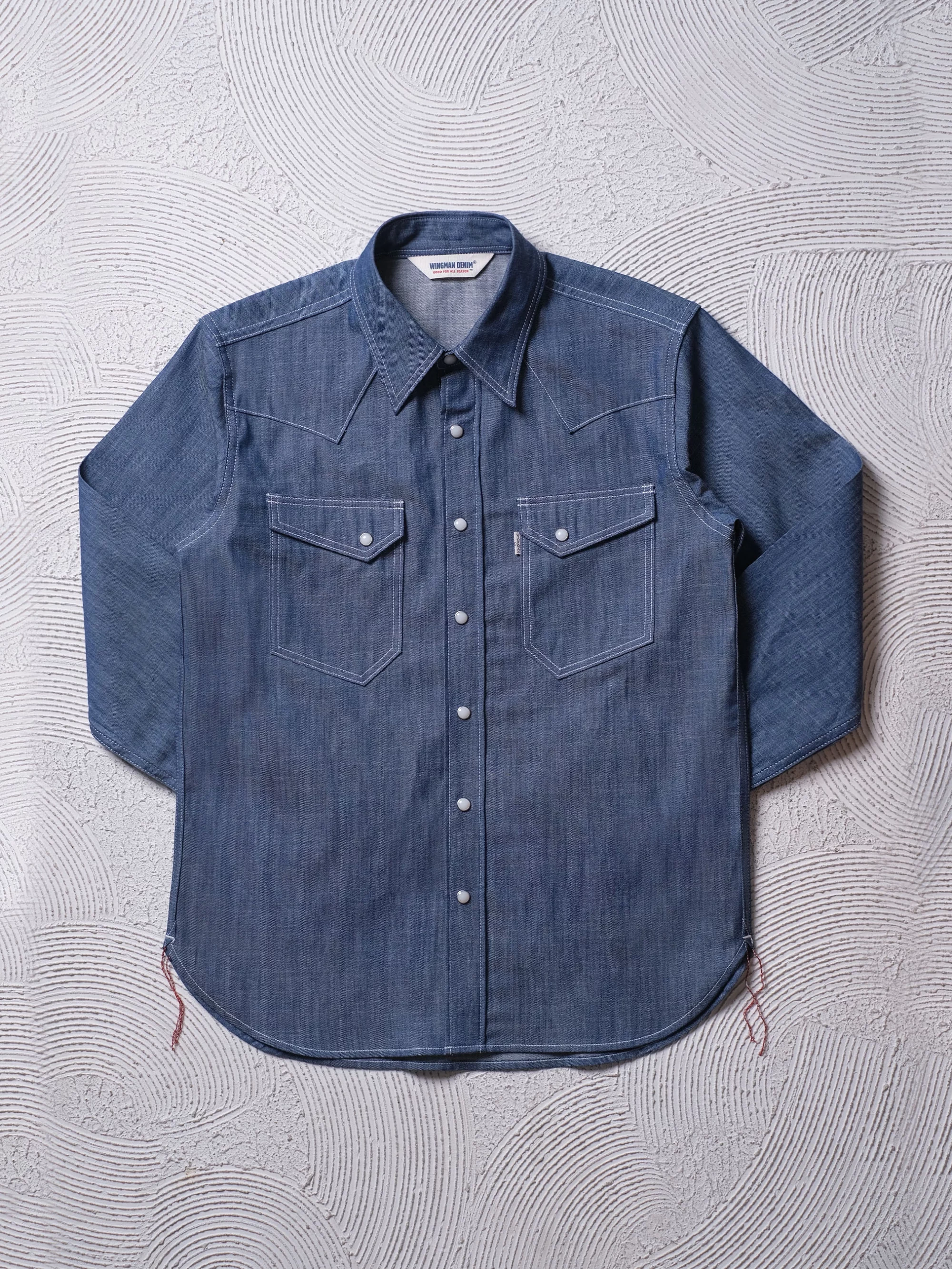 INDIGO SLUB WESTERN SHIRT L/S