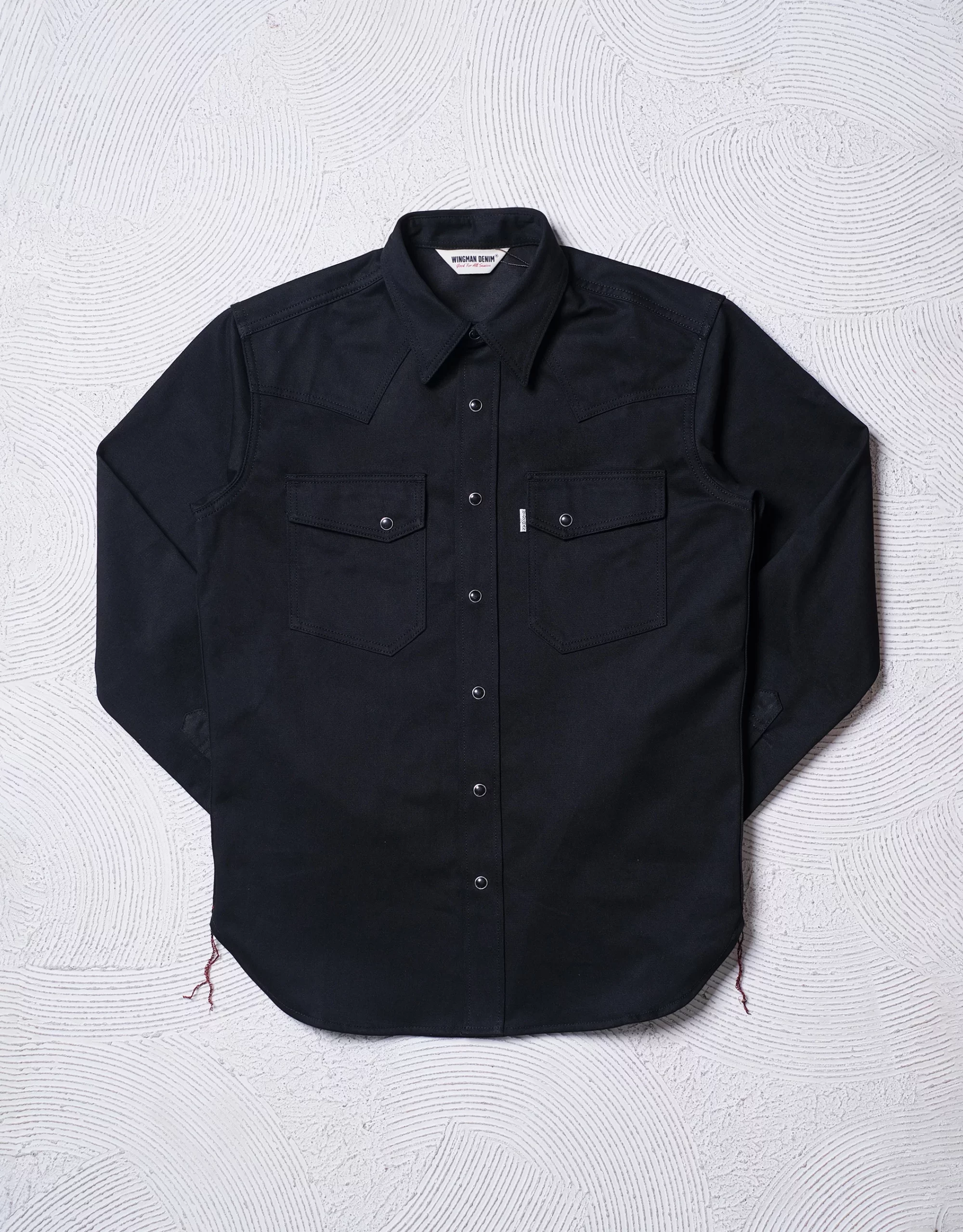 WESTERN SHIRT TWILL BLACK L/S