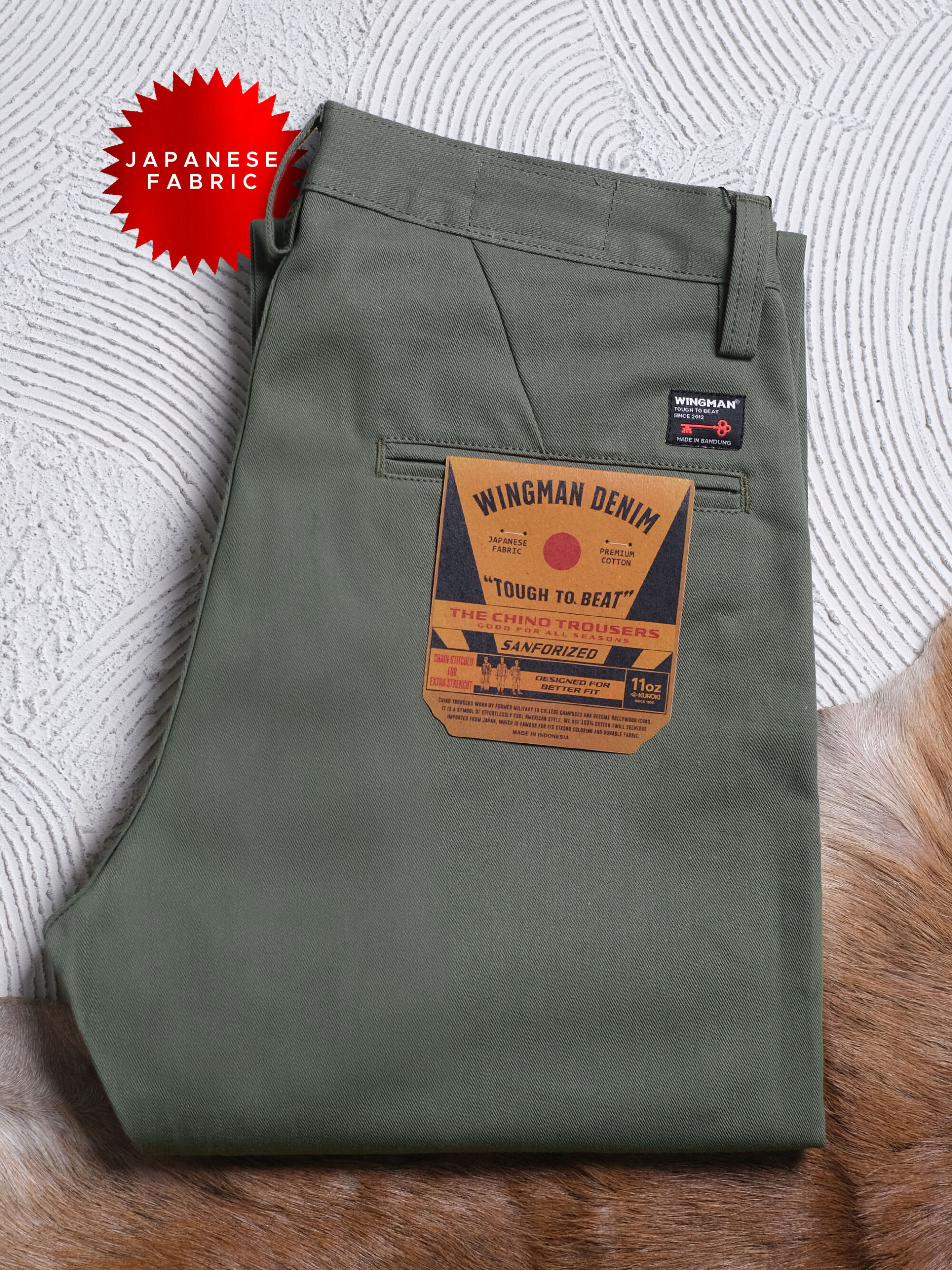 CHINO SELVEDGE OLIVE