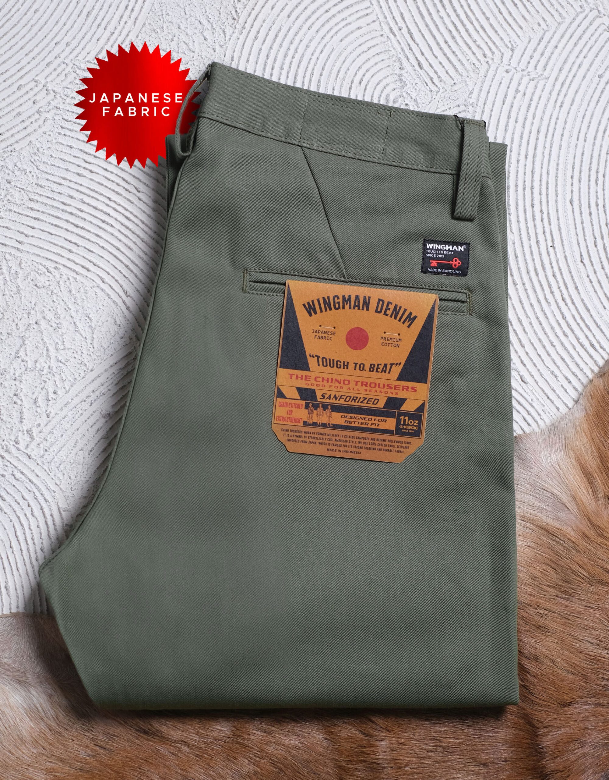 CHINO SELVEDGE OLIVE