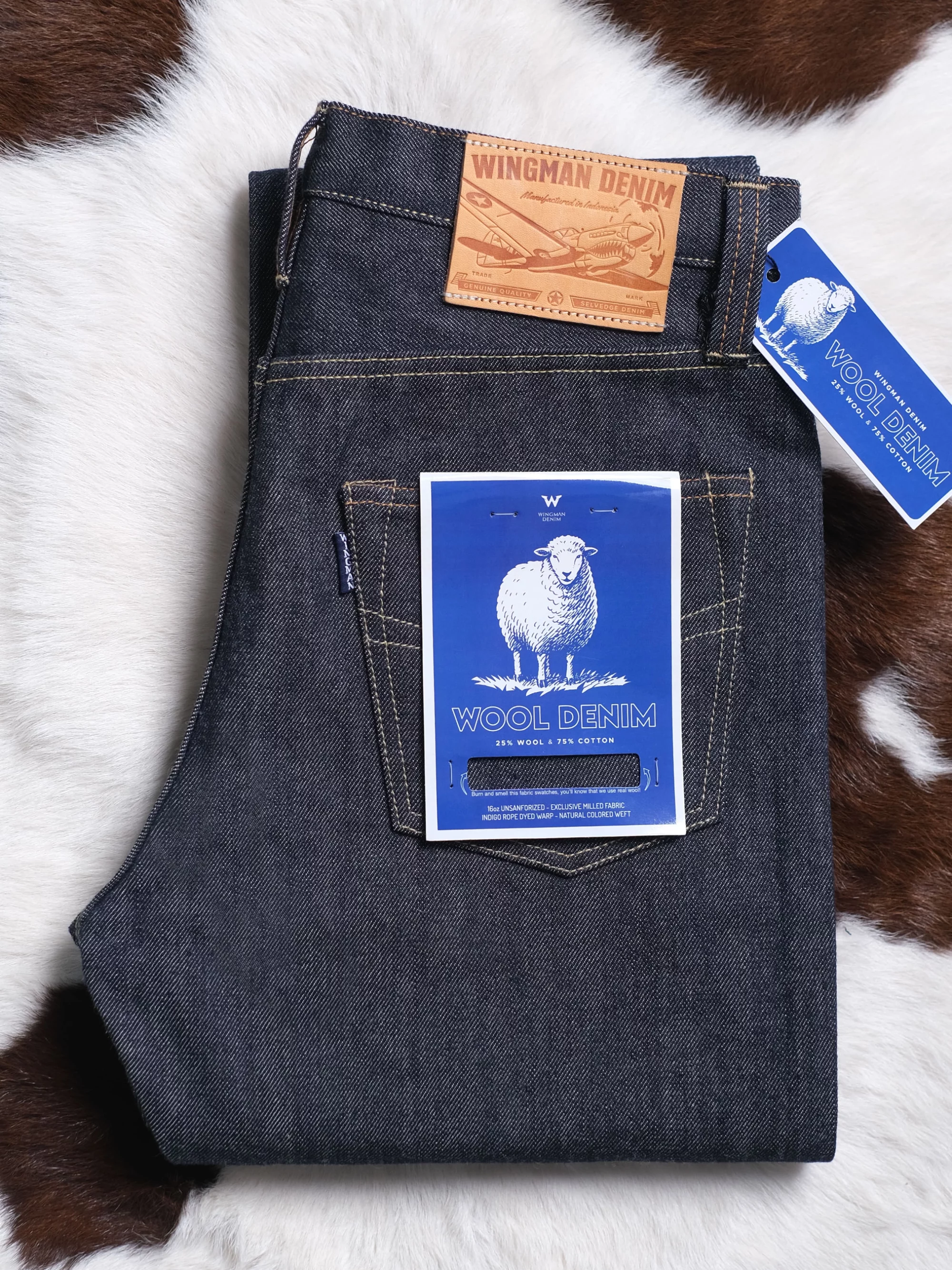 WOOL DENIM - NATURAL 16oz
