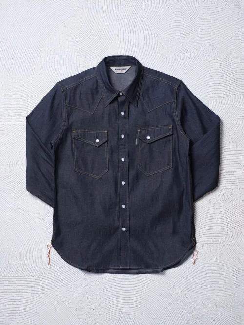 WESTERN SHIRT INDIGO L/S