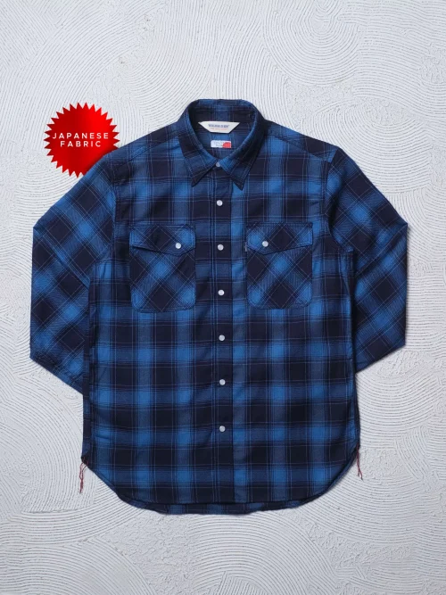 BLOCK CHECK | INDIGO ROPE DYED