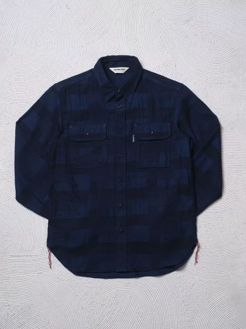 JACQUARD INDIGO | WORK SHIRT L/S