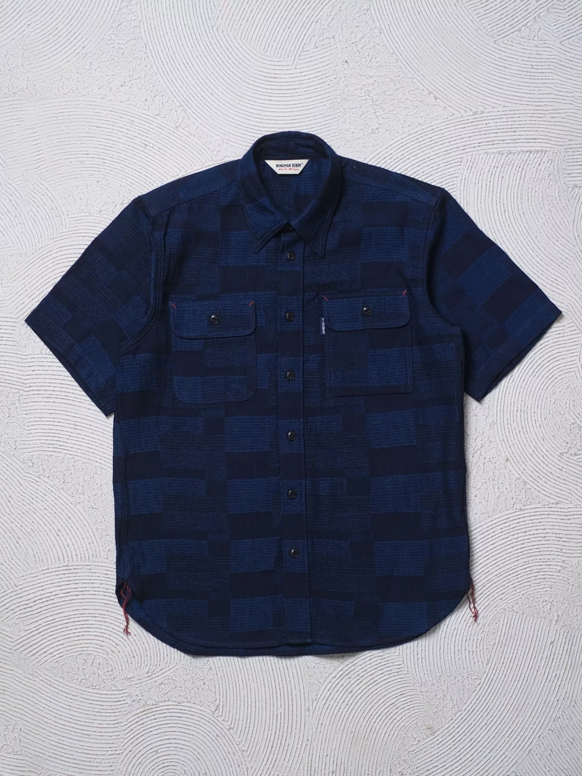 JACQUARD INDIGO | WORKSHIRT S/S