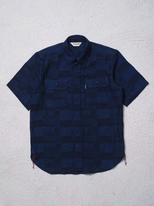 JACQUARD INDIGO | WORK SHIRT S/S