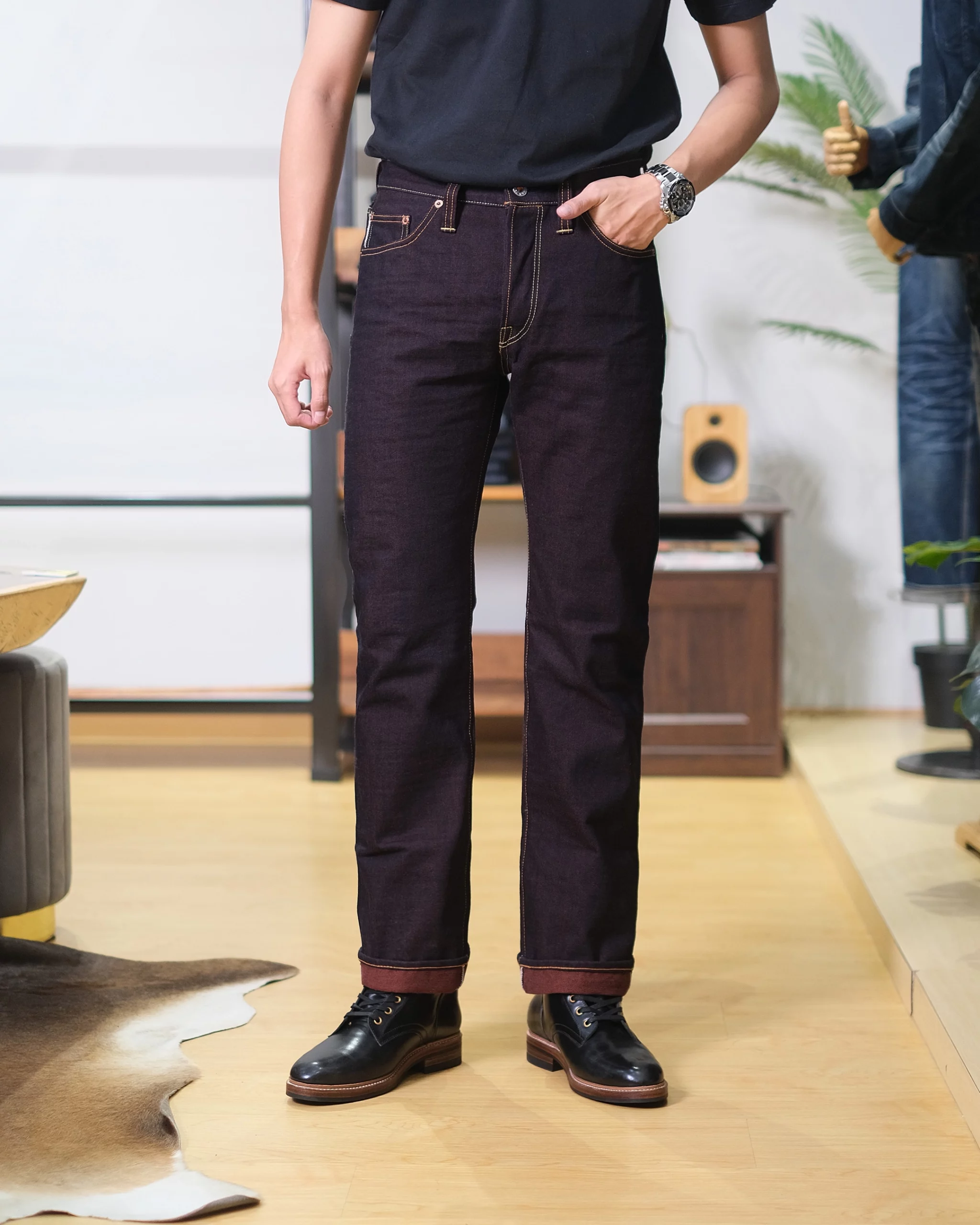 WOOL DENIM TUSCAN RED 16oz // SLIM STRAIGHT - Image 2