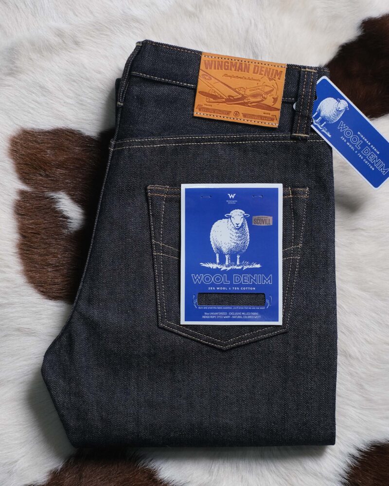 WOOL DENIM NATURAL 16oz //  SLIM STRAIGHT