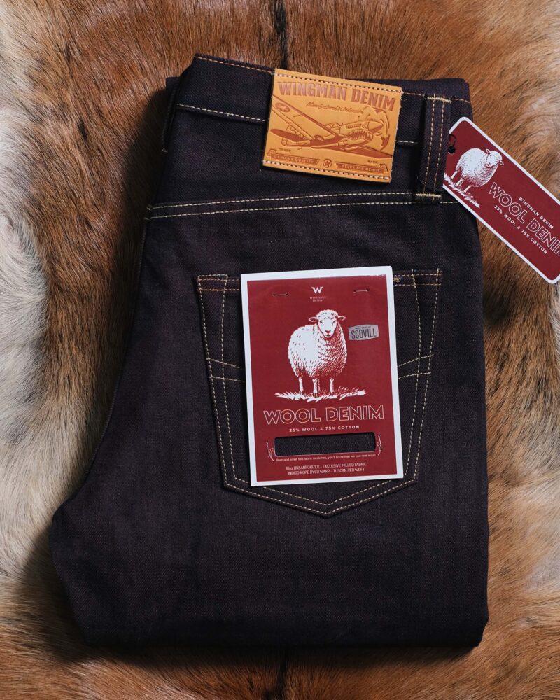 WOOL DENIM TUSCAN RED 16oz // SLIM STRAIGHT