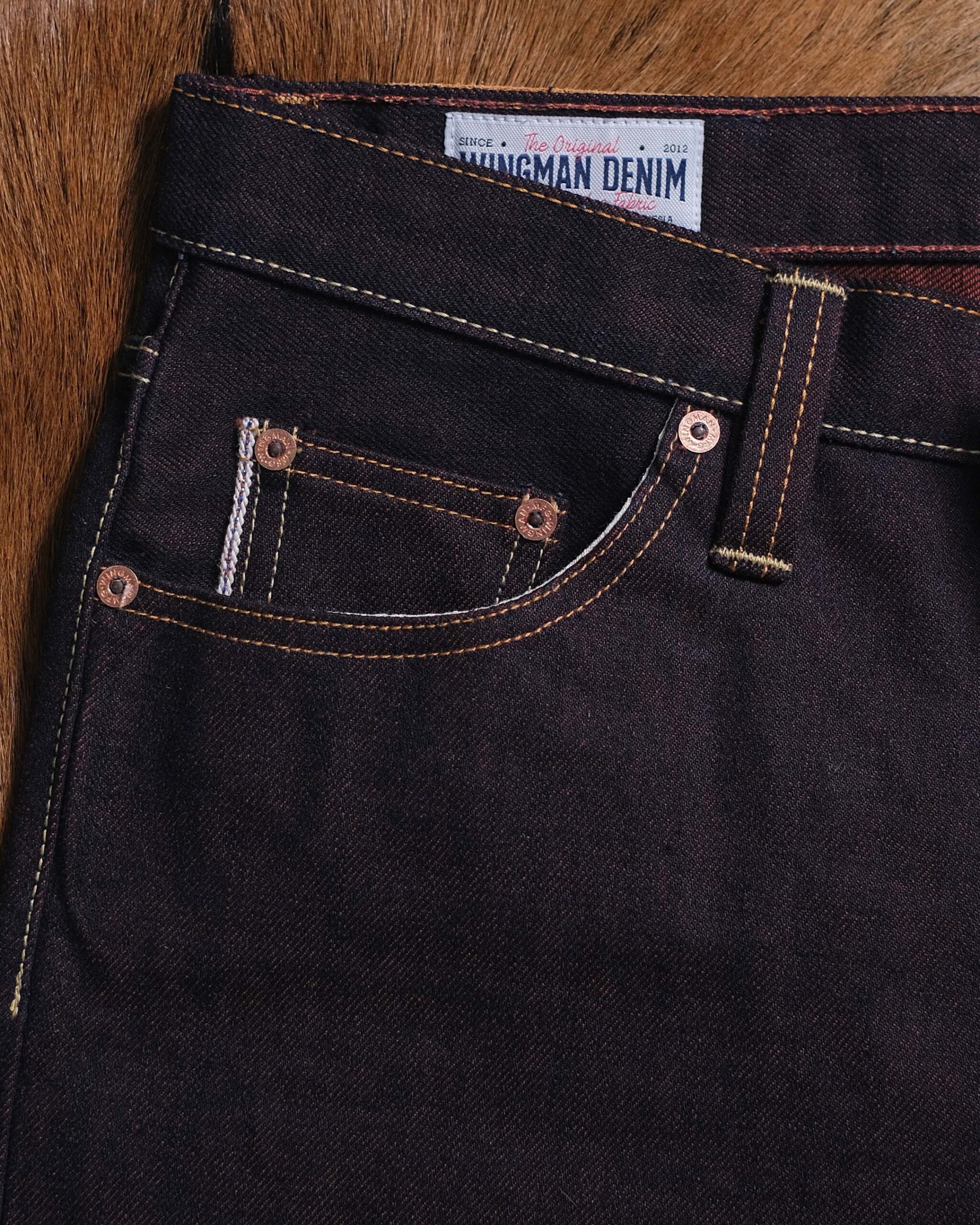 WOOL DENIM TUSCAN RED 16oz // SLIM STRAIGHT - Image 5