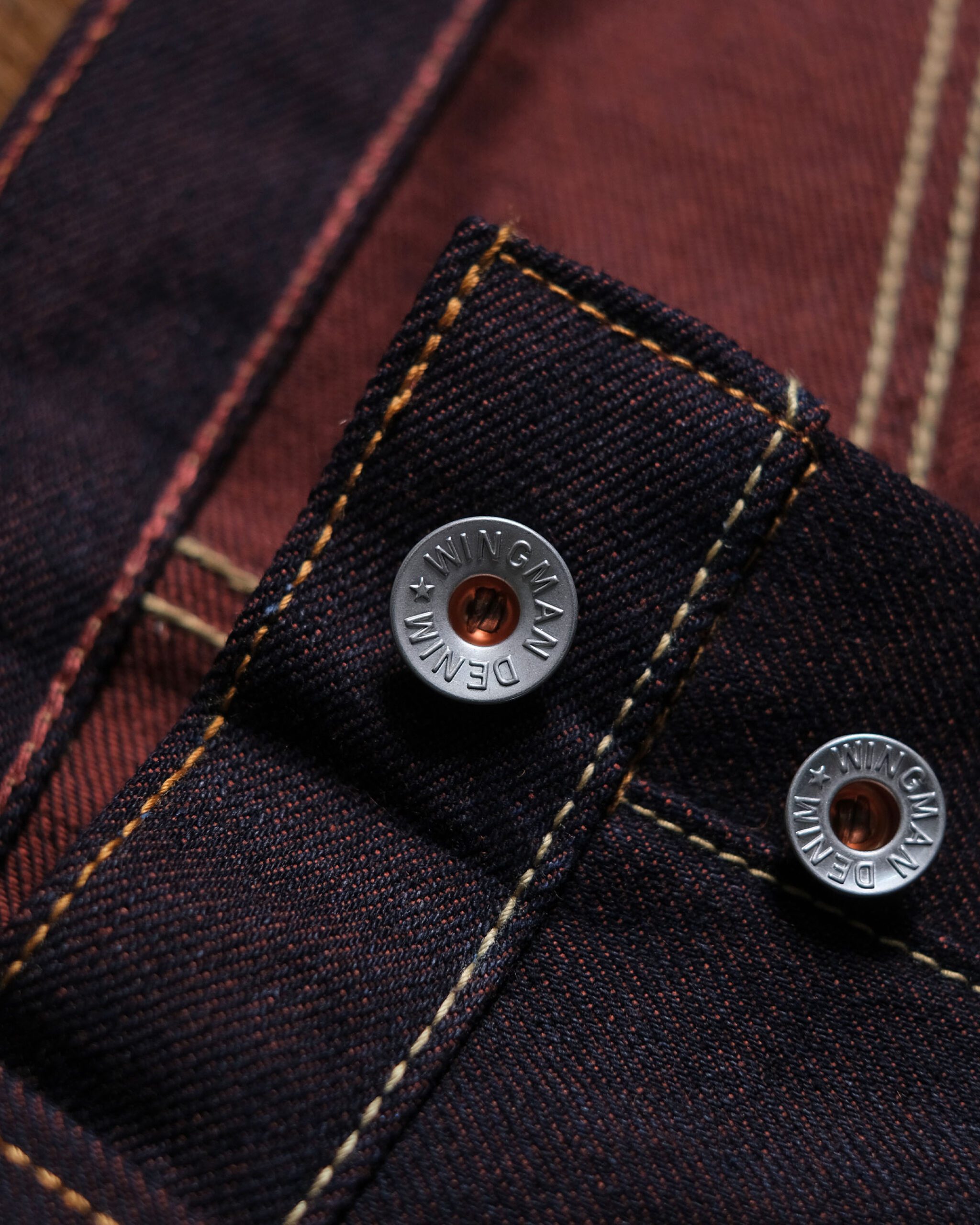 WOOL DENIM TUSCAN RED 16oz // SLIM STRAIGHT - Image 8