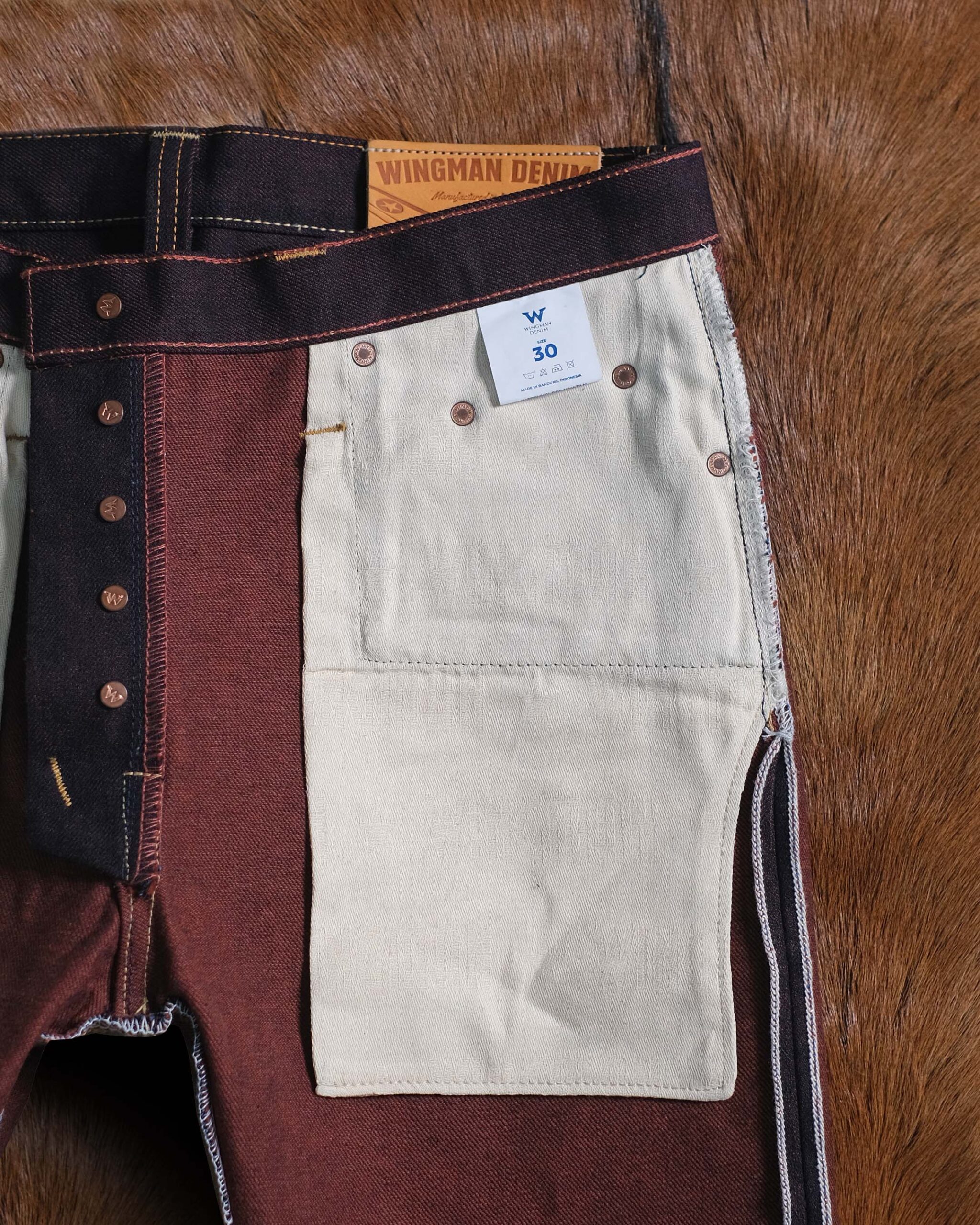 WOOL DENIM TUSCAN RED 16oz // SLIM STRAIGHT - Image 11
