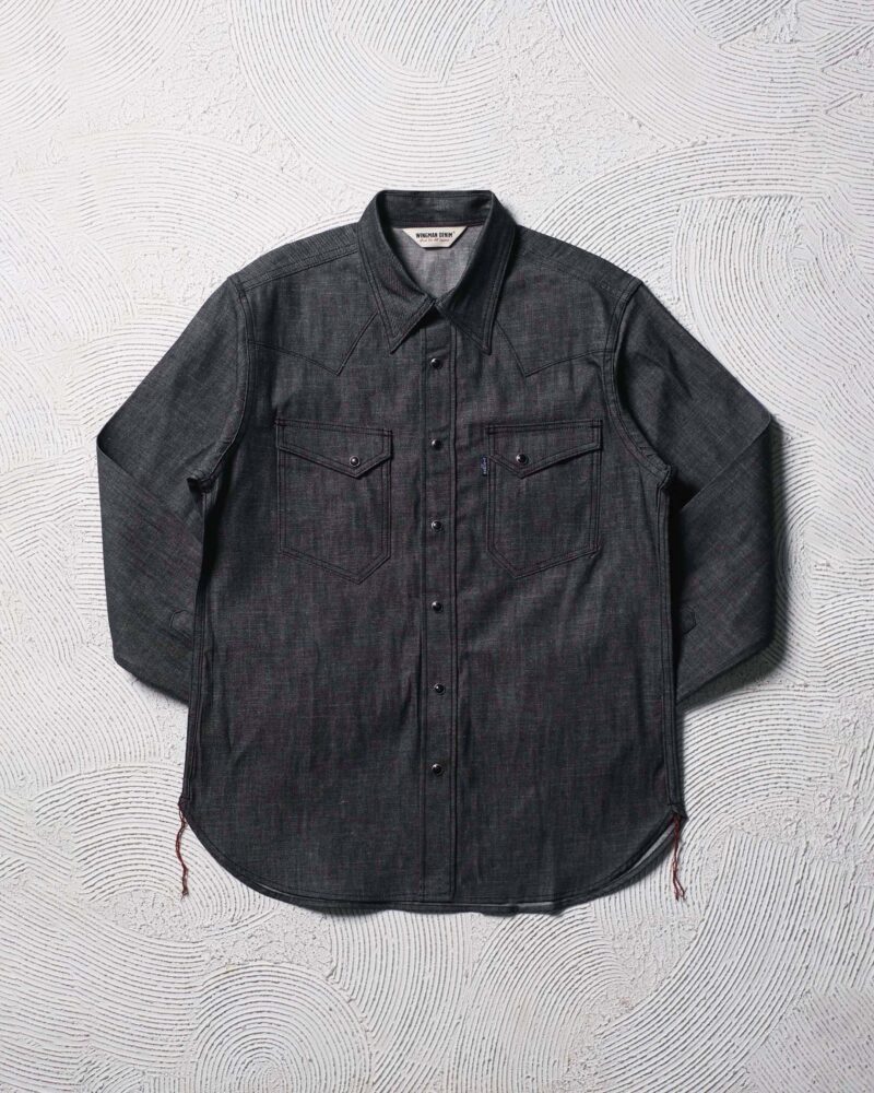 CHAMBRAY BLACK - WESTERN SHIRT L/S