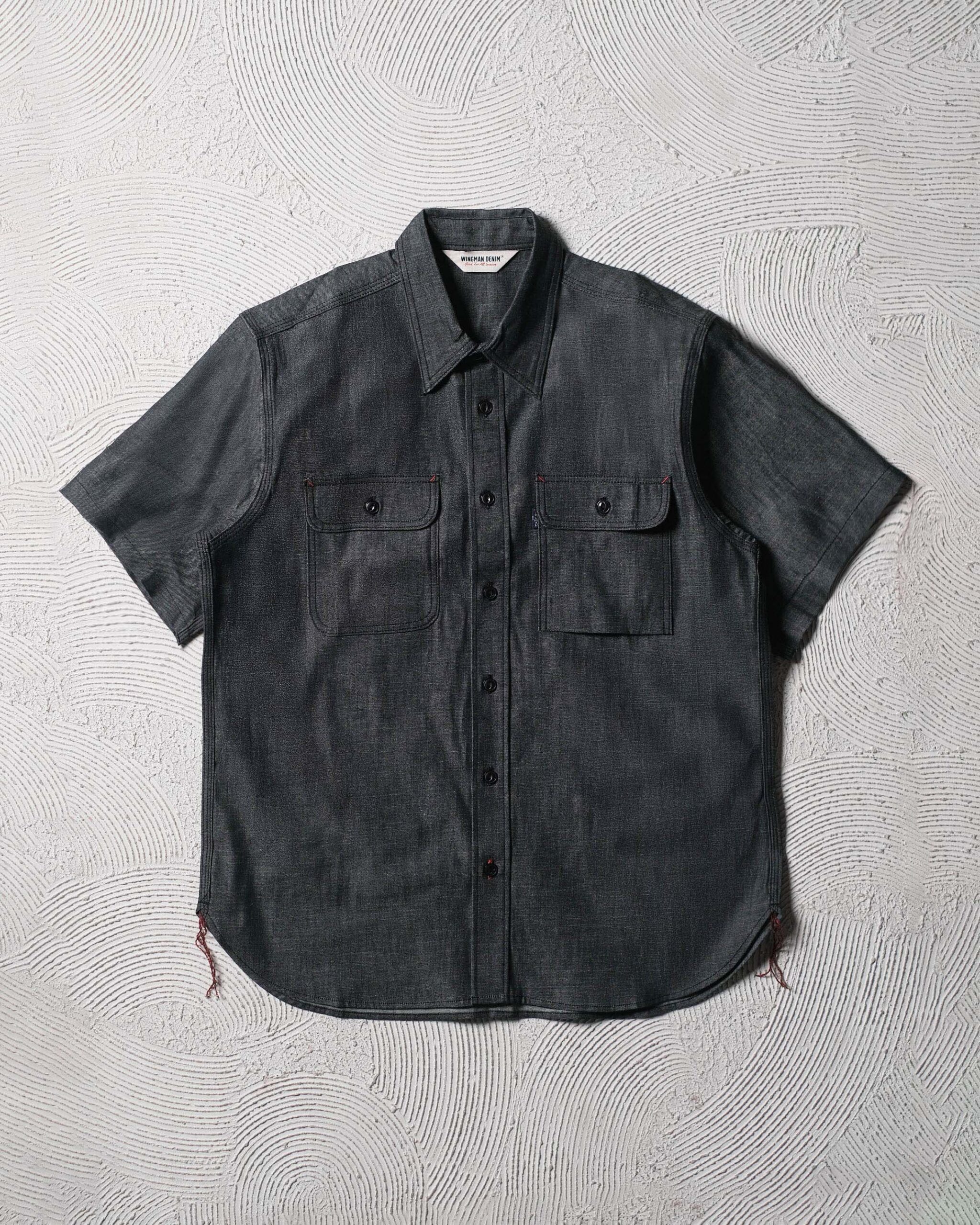 CHAMBRAY BLACK – WORK SHIRT S/S